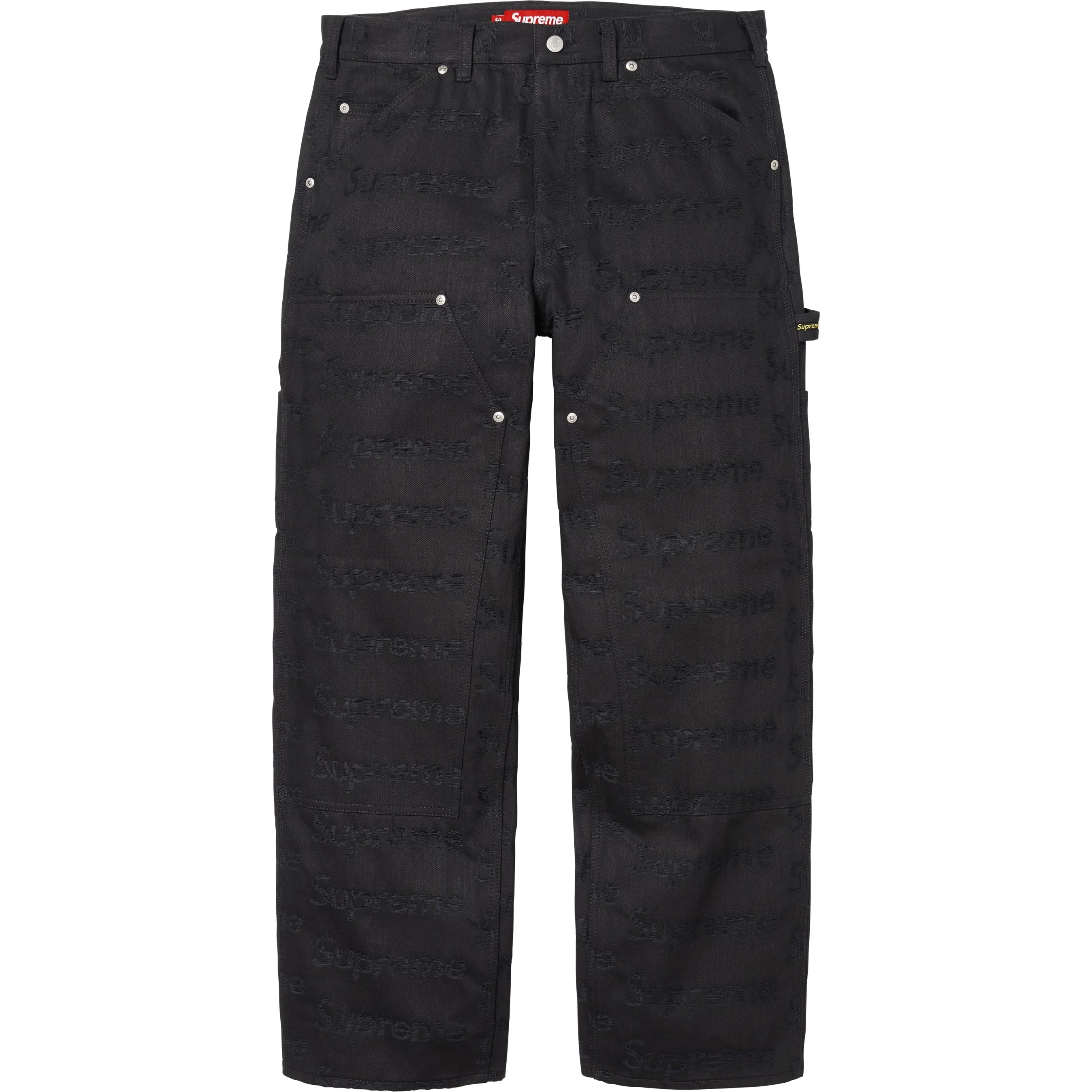 Jacquard Logos Double Knee Denim Painter Jean view 5